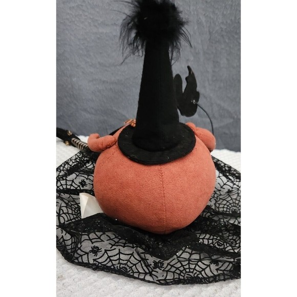 Primitive Folk Art Pumpkin‎ Head Doll Halloween Fall Witch Shelf Sitter Autumn - Picture 6 of 9